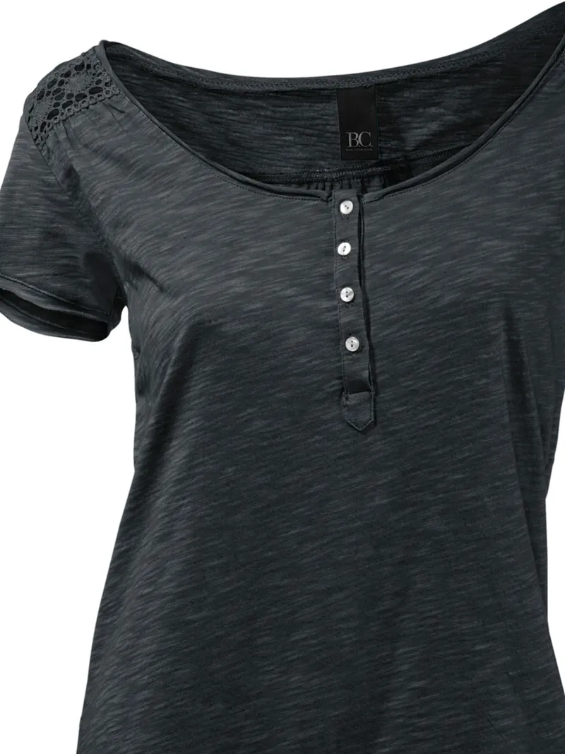 heine Rundhalsshirt schwarz, Schwarz, – Produktbild 1 von 2