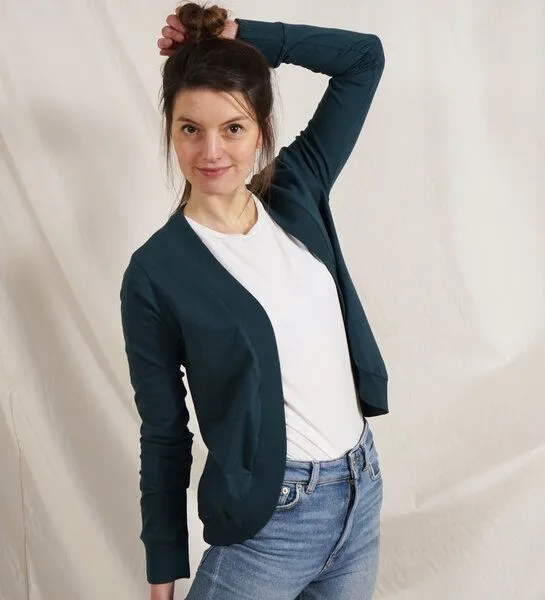 Lena Schokolade Lena Schokolade Jäckchen aus Bio-Baumwolle, Dark green, – Produktbild 1 von 3