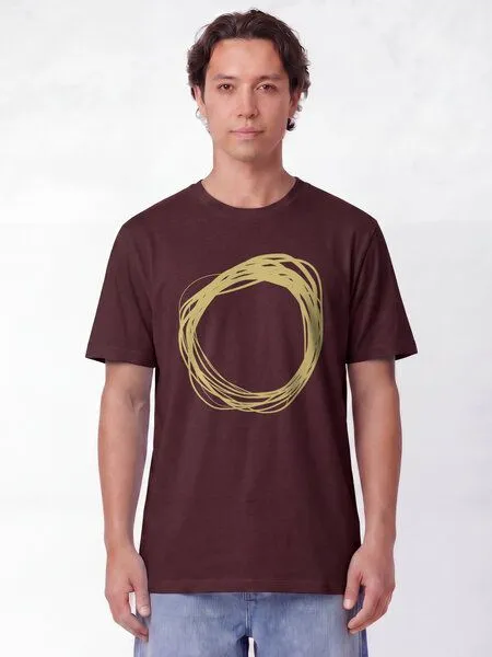 watapparel watapparel T-Shirt Unisex Kreis, Red brown, – Produktbild 2 von 2