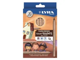 Lyra Lyra Buntstifte Farb-Riesen Color Giants, 12er Set, Hautfarben Maße Stift 17,5 x 1 cm – Produktbild 1 von 1