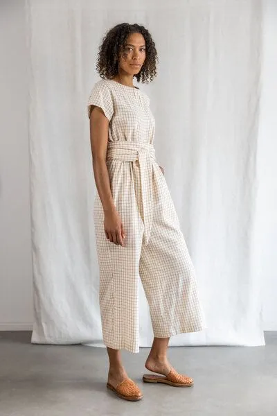 Jyoti - Fair Works Jyoti - Fair Works Baumwoll Jumpsuit Nirav, Karo, – Produktbild 3 von 3