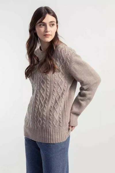 Rifò - Circular Fashion Made in Italy Rifò - Circular Fashion Made in Italy Wollpullover aus recyctelter Wolle Modell: Amos, Beige sabbia (beige), – Produktbild 2 von 4