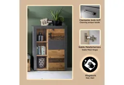 Home affaire Highboard Ilana, Stauraumschrank mit 1 Tür & 3 Fächern - (B/T/H) 87/34/118 cm – Produktbild 1 von 1