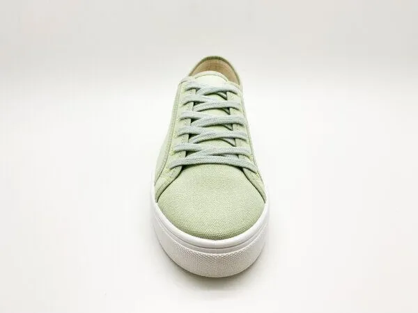 thies Veganer Sneaker "thies ® Natural Dye Plain" aus Biobaumwolle, Light green (hellgrün), – Produktbild 4 von 4
