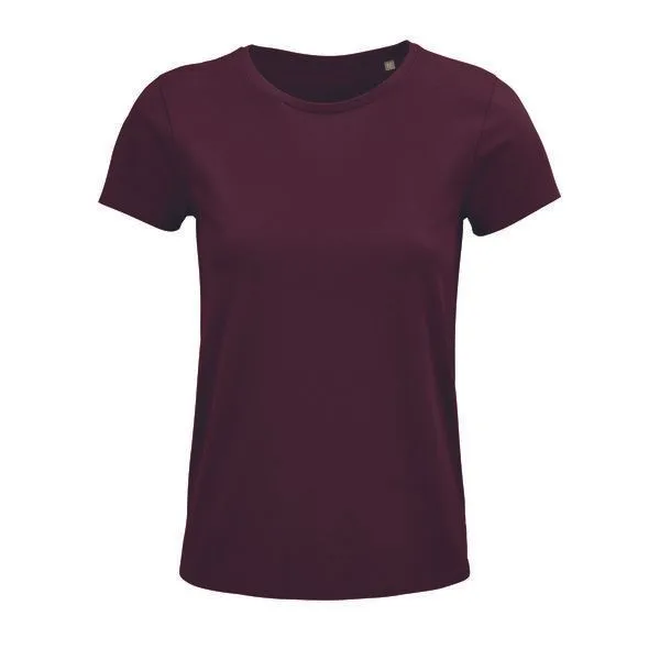 Sol's Sol's Damen T-Shirt Kurzarm Rundhals aus Bio - Baumwolle, Burgundy, – Produktbild 1 von 3