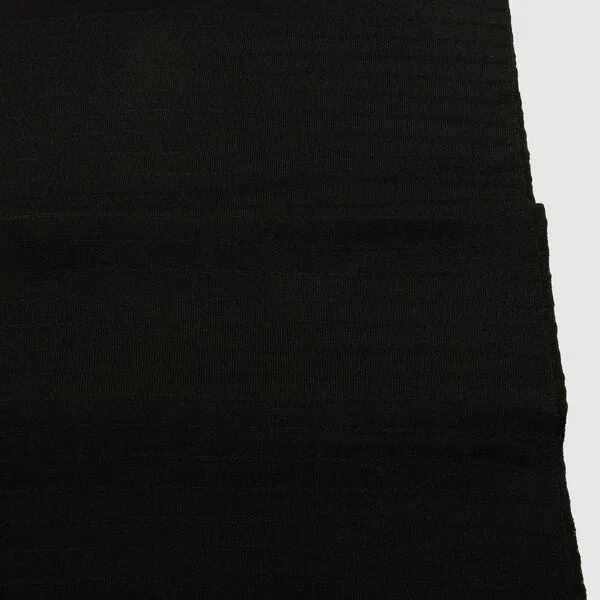 LANARTO slow fashion LANARTO slow fashion Schal Uni einfarbig gestrickt aus mulesingfreier Merinowolle, Schwarz, – Produktbild 2 von 2