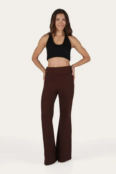 Urban Goddess Urban Goddess Maeve weite Yogahose mit Midwaist, Cacao (braun), – Produktbild 3 von 4