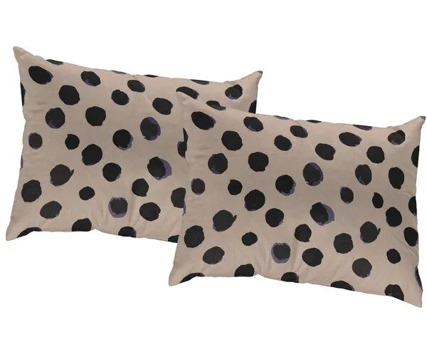 Nature by Adam Nature by Adam Kissenhülle aus Leinen und Bio-Baumwolle - Made in Germany - Dots, Lila, – Produktbild 2 von 4