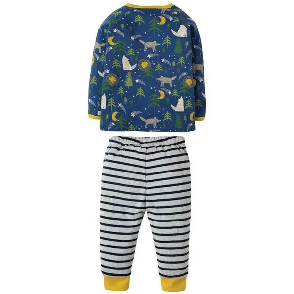 Frugi Frugi Schlafanzug Kleine Wölfe Stargaze Moonlit Night – Produktbild 3 von 3