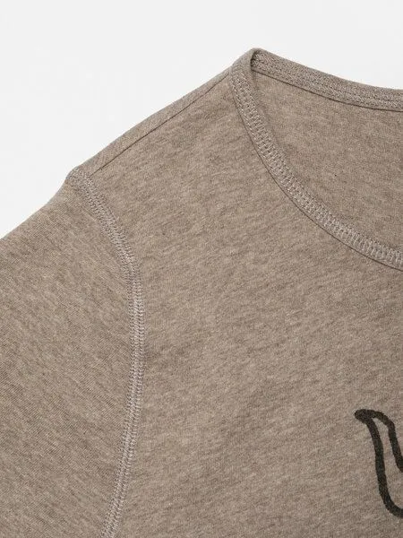 Nudie Jeans Nudie Jeans T-Shirt Eve Scratchy Dog, Beigemelange, – Produktbild 3 von 4