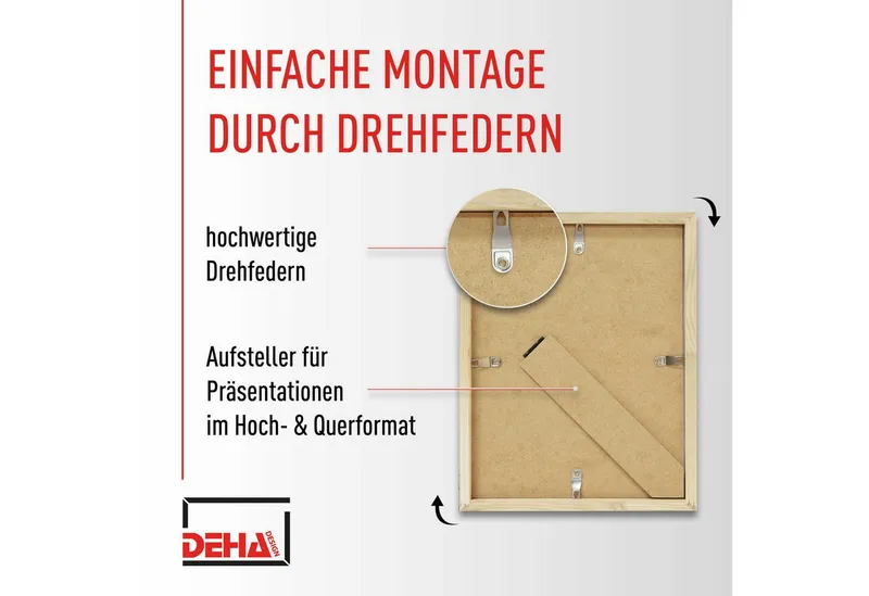 DEHA DESIGN Bilderrahmen Holz Bilderrahmen Fontana, (1 St), Weiß, – Produktbild 5 von 5