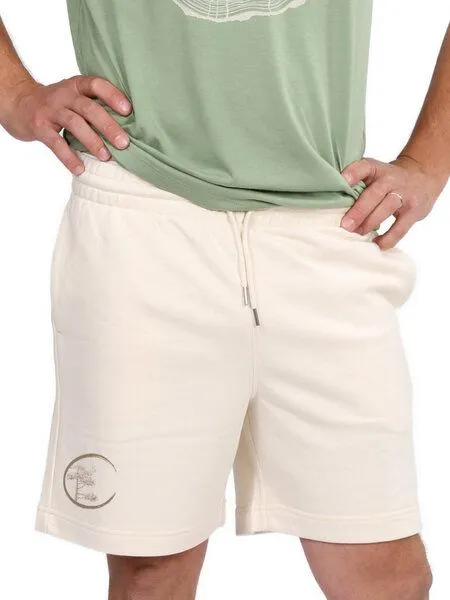 Life-Tree Life-Tree Jogger Shorts aus Biobaumwolle mit Logo Motiv Circle Unisex, Weiss, – Produktbild 1 von 4