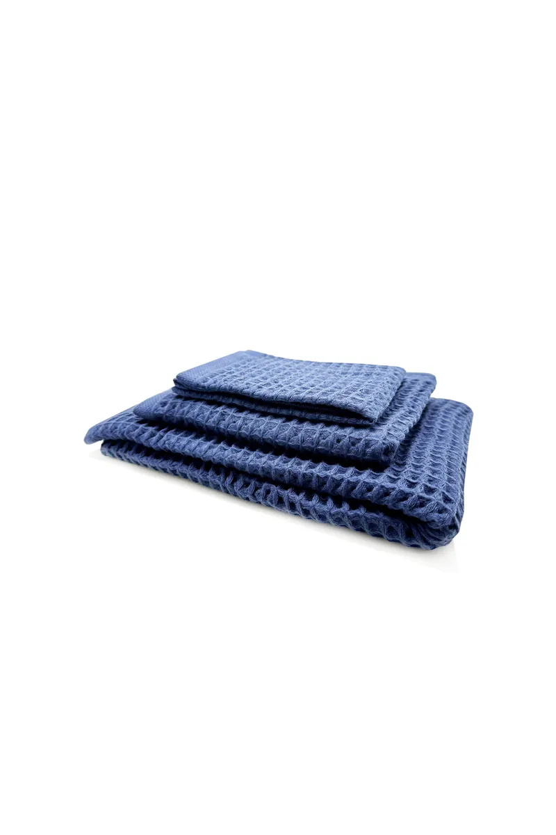 thies thies unisex vegan Washi Matou Waffelhandtuch Neri Marineblau, Blau, – Produktbild 1 von 2