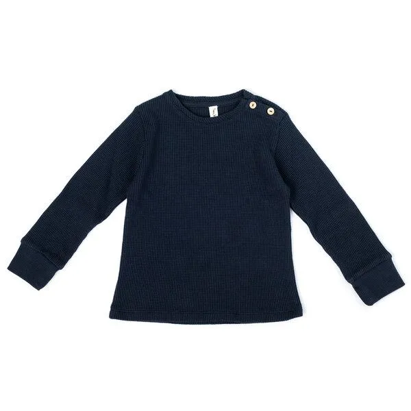 PETER JO PETER JO Pullover aus Bio-Baumwolle Honigwabe Jasmine, Blau, – Produktbild 1 von 3