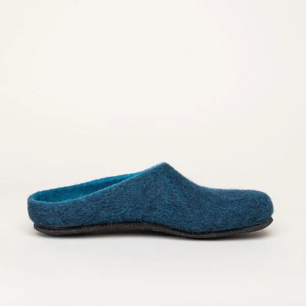 Magicfelt Magicfelt Filz-Hausschuh 709 aus 100% Merino-Wolle für Damen & Herren, Dark blue washed, – Produktbild 2 von 4