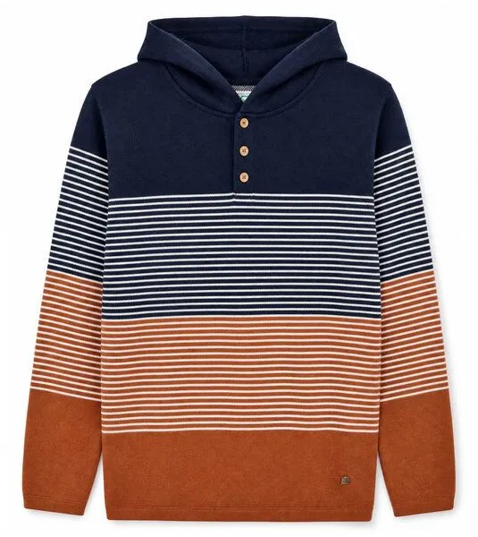 Gary Mash GARY MASH Strickpullover Edmundston mit Kapuze aus Biobaumwolle, Mehrfarbig, – Produktbild 4 von 4