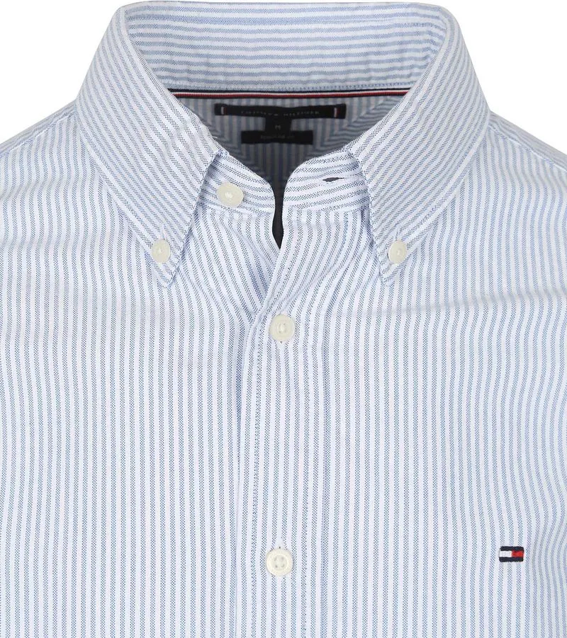 Tommy Hilfiger Tommy Hilfiger Oxford Hemd Streifen Hellblau - Größe M, Hellblau, – Produktbild 5 von 5
