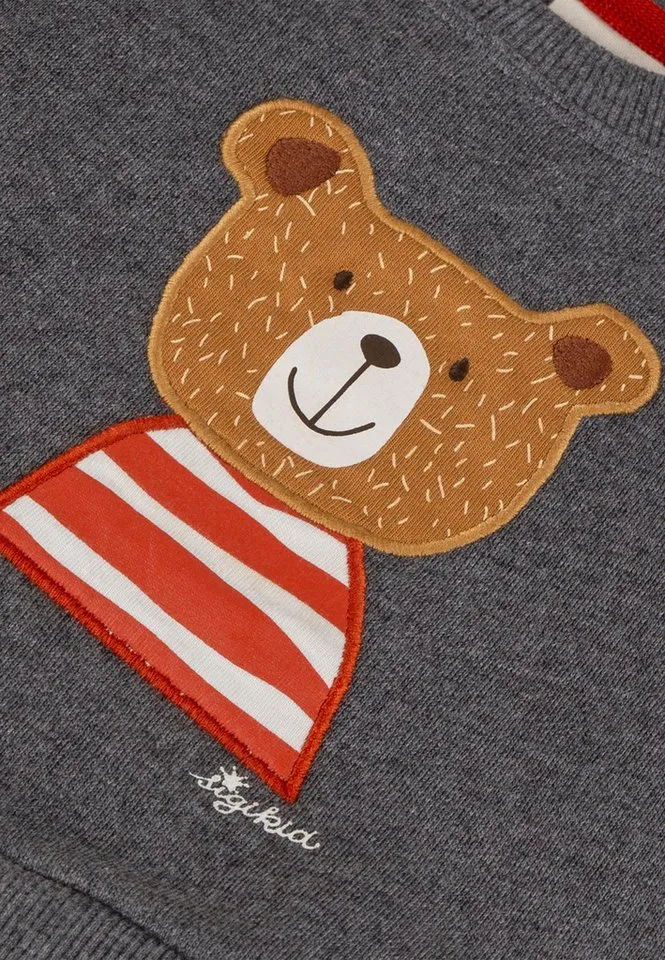 sigikid sigikid Sweatshirt Winterbär für Babys Jungen (1-tlg), Grau, – Produktbild 3 von 5