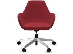 profim profim Bürodrehstuhl "FAN" mit Wippmechanik und Fußkreuz, silber, Stoff: rot – Produktbild 1 von 1