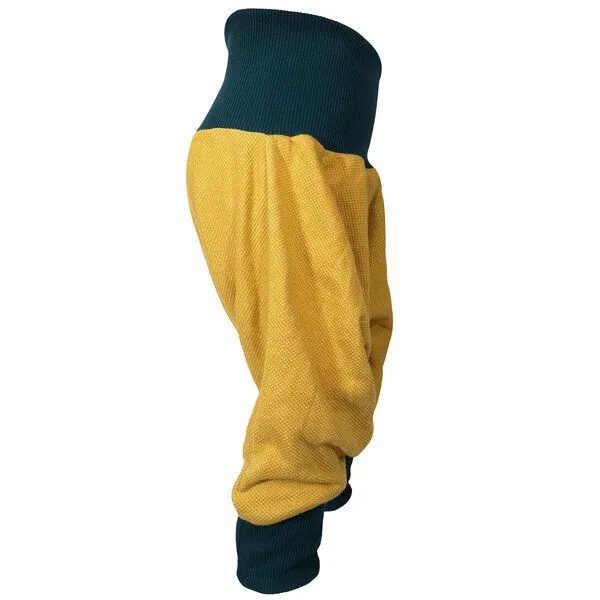 liebewicht liebewicht Yogahose Pumphose Bio Sweat verschiedene Farben nach Wahl, Gelb meliert/grün, – Produktbild 3 von 4