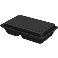 REuse REuse Menübox take away Verpackung - Essensbehälter to go medium, Schlichtes schwarz, – Produktbild 1 von 1
