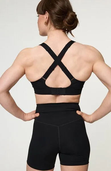 Girlfriend Collective Girlfriend Collective Damen Yoga-BH-Top High-Support „Simone" recycelt, Schwarz, – Produktbild 4 von 4