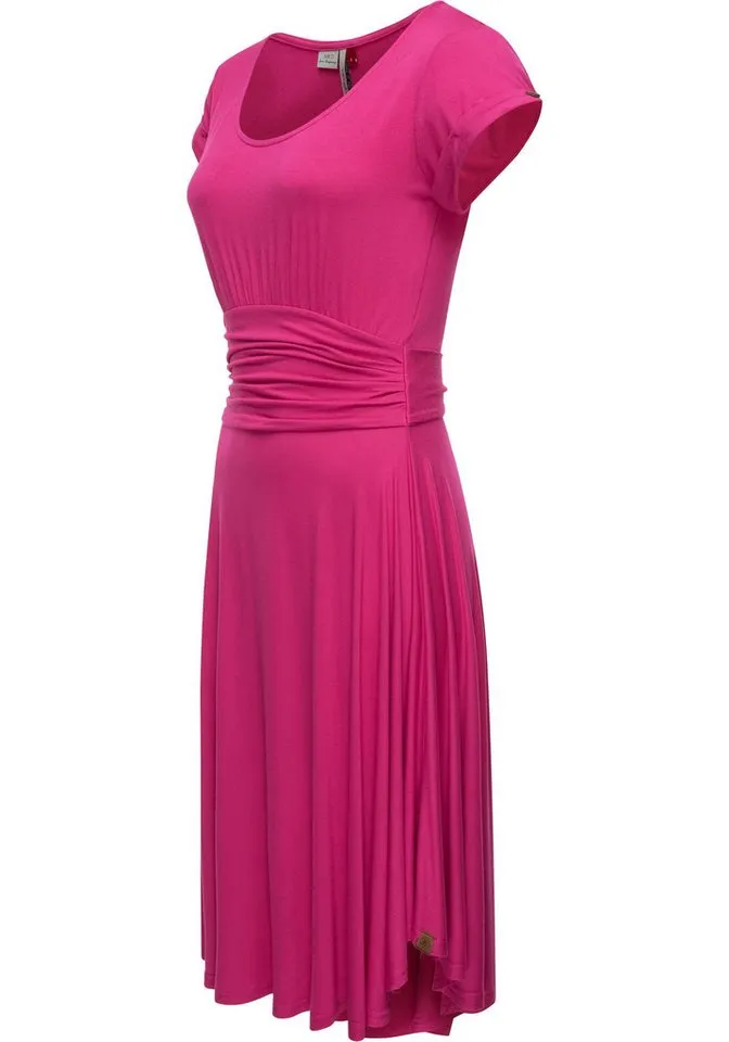 ragwear ragwear Sommerkleid Yvone Solid leichtes Jersey-Kleid mit Taillengürtel, Rot, – Produktbild 2 von 2