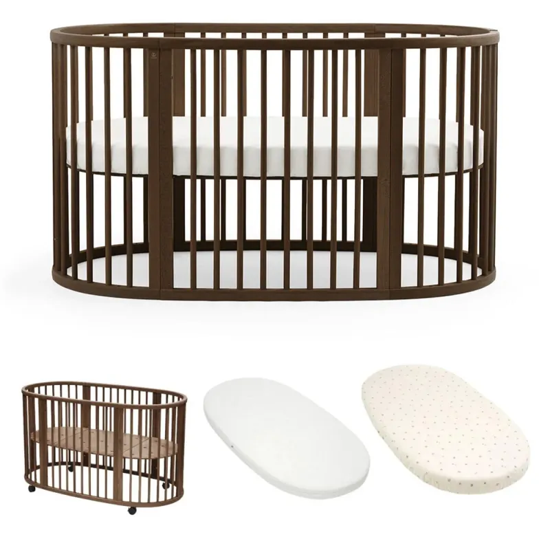 Stokke Stokke Sleepi Betten-Set mit Matratze und Spannbettlaken - Warm Brown - Ecru, Warm brown - ecru, – Produktbild 1 von 1