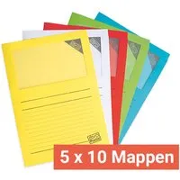 Elco 5 x 10 Elco Sichtmappe/Fenstermappe "Ordo zero" farbig sortiert – Produktbild 1 von 1