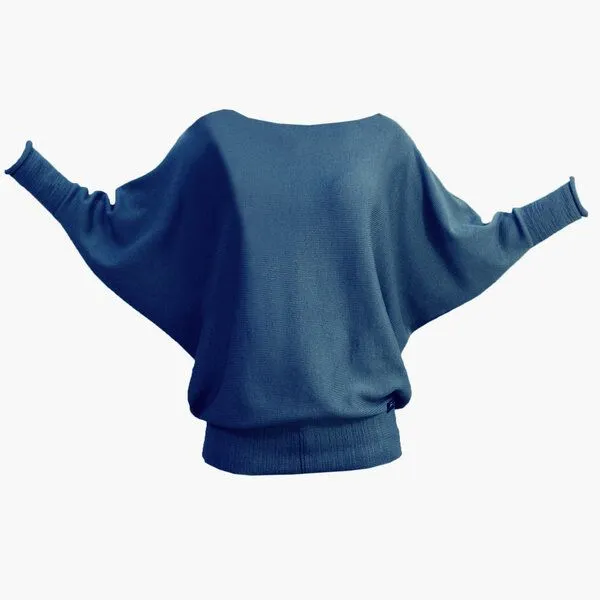 vincente vincente Fledermauspullover, Blau, – Produktbild 1 von 3