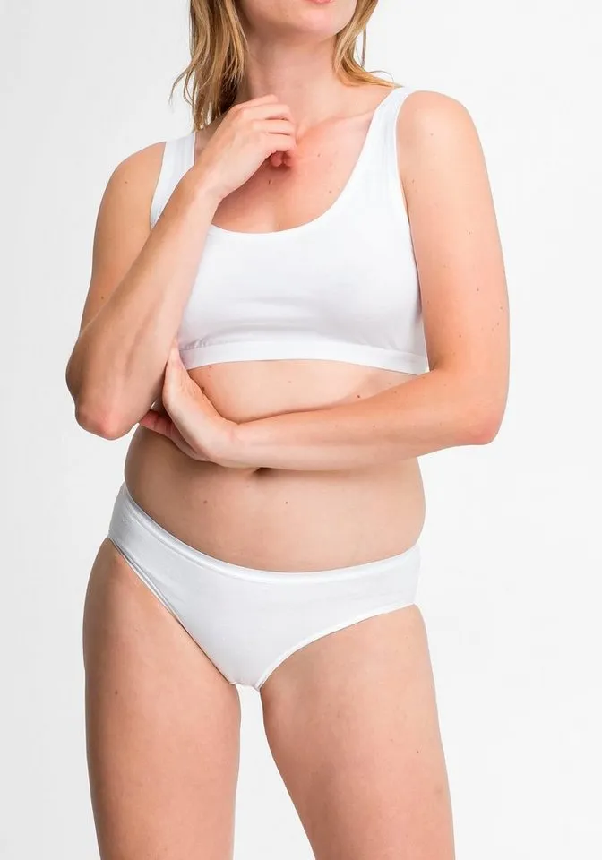 Speidel Speidel Bustier Bio Cotton plus (2er Pack) Baumwollmix, ohne Verschluss, elastisch, sportlich, basic, Weiß, – Produktbild 1 von 3