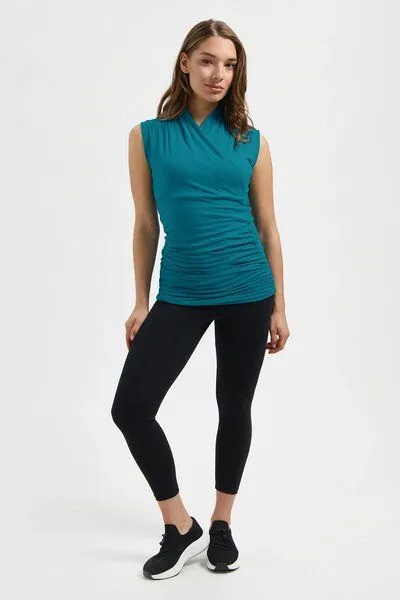 Urban Goddess Urban Goddess Wickeltop Good Karma, Riverstone (petrolblau), – Produktbild 4 von 4