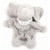 El Puente El Puente Stoffpuppe "Elefant" aus Bio-Baumwolle | Fair Trade & Handmade aus Ägypten | Bio-zertifiziert, Grau,weiß, – Produktbild 1 von 1