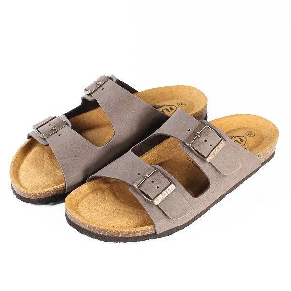 Plakton Plakton Vegane Männer Sandale BETA mit Korksohle und einstellbaren Schnallen, Marron (grau), – Produktbild 2 von 4