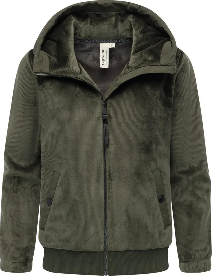 ragwear ragwear Fleecejacke Cousy Short Bonded Übergangsjacke mit kuscheligem Teddyfell-Innenfutter, Grün, – Produktbild 5 von 5
