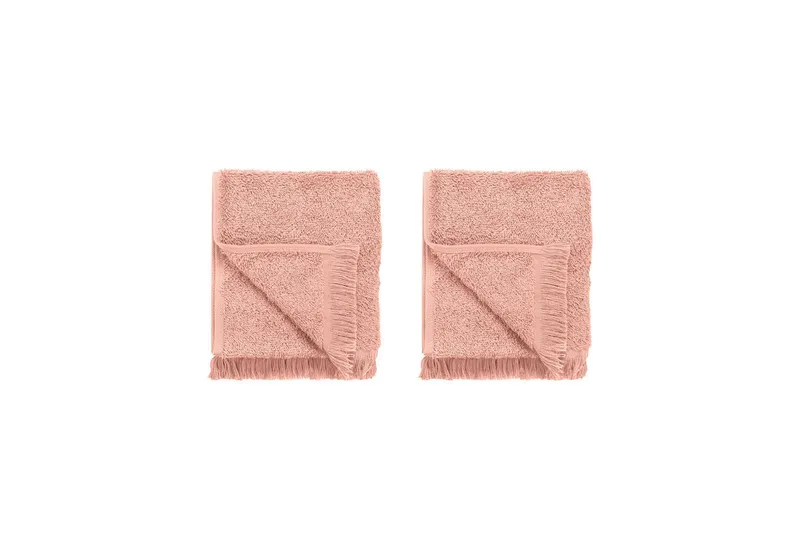 blomus Gästehandtücher -FRINO- 2er Set Luxuriöse Gästehandtücher mit Fransen-Design, (Set, 2-St), Luxuriös, Baumwolle, Fransen-Design, Pflegeleicht, 60 °C waschbar, Rosa, – Produktbild 2 von 3
