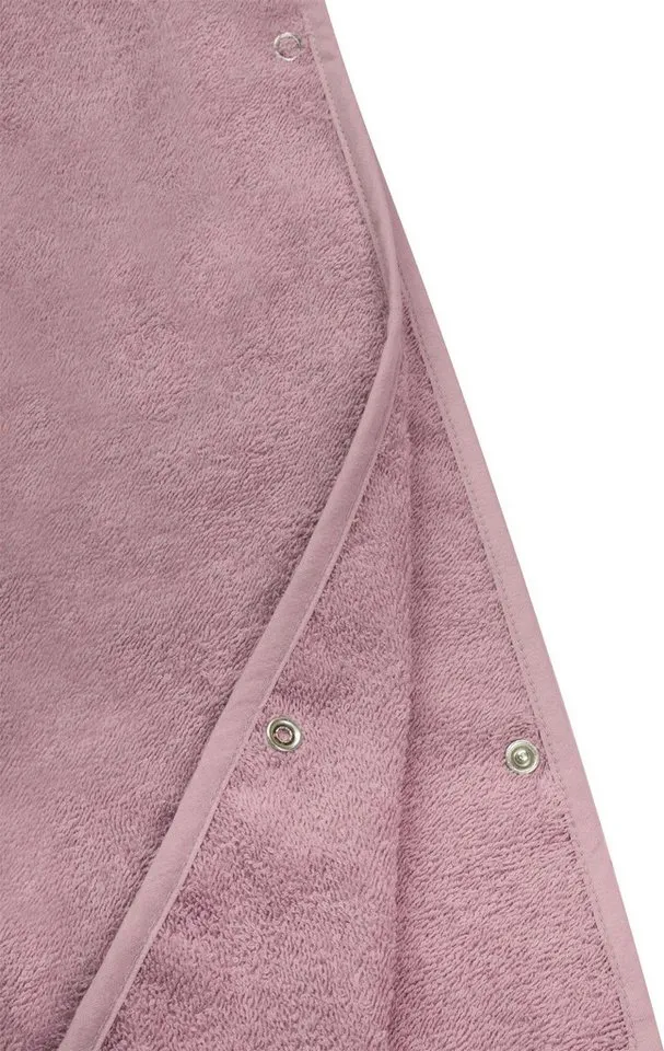 normani Badeponcho Badeponcho aus Bio-Baumwolle für Kinder, Bio-Baumwolle, Kapuze, Schlupf, Kinderbademantel mit Kapuze Strandponcho, Beige|rosa, – Produktbild 5 von 5