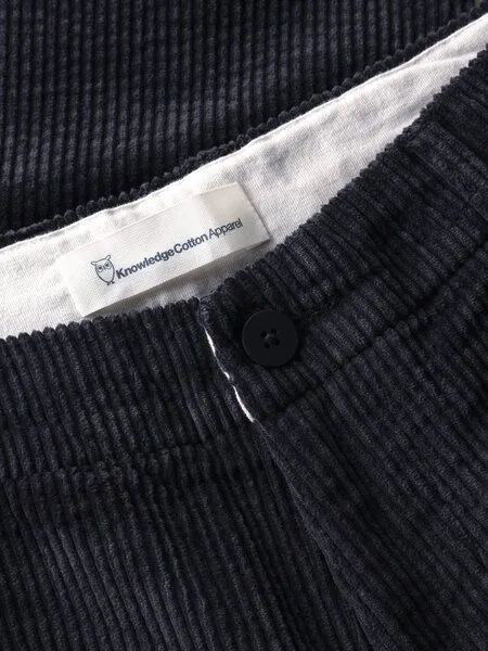 KnowledgeCotton Apparel KnowledgeCotton Apparel Cordhose Chuck regular corduroy pants, Black jet, – Produktbild 3 von 3