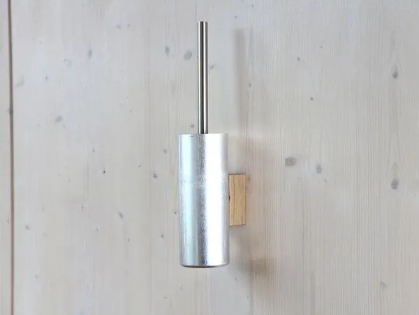 werkvoll by Lena Peter werkvoll by Lena Peter Recycling Wandhalter WC-Bürste FIRE mit Edelstahlgriff, Silber, – Produktbild 1 von 4