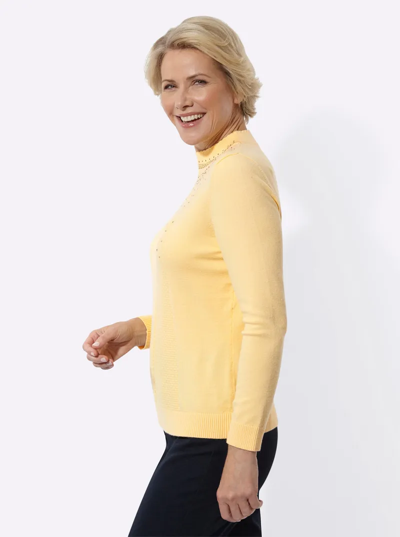 Witt Stehkragenpullover vanille, Vanille, – Produktbild 1 von 2