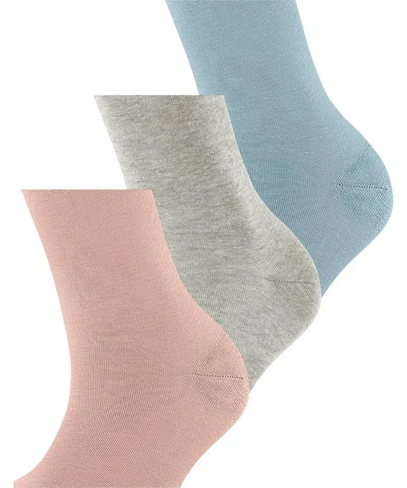 Esprit Socken Esprit Solid-Mix 3-Pack Damen (3-Paar) aus Biobaumwolle, Bunt, – Produktbild 4 von 5