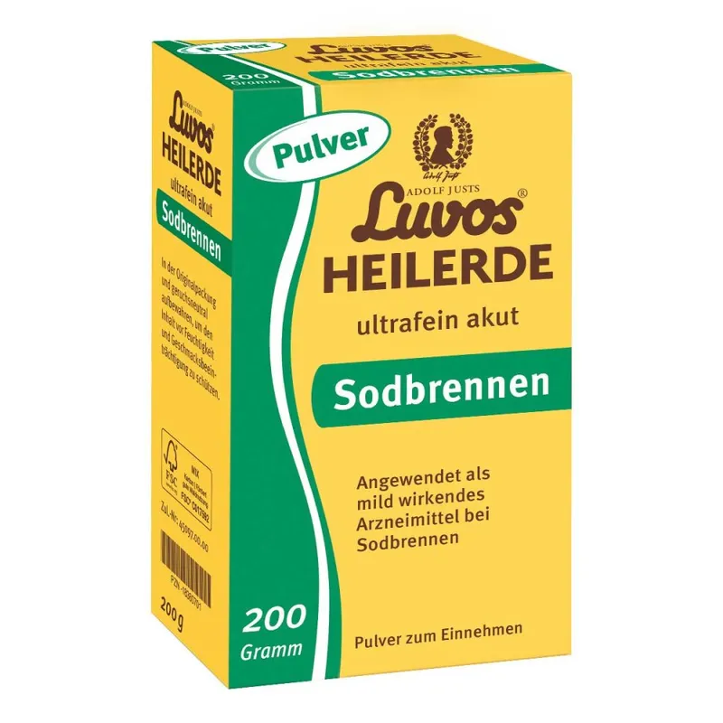 Luvos Luvos Heilerde-Pulver für Sodbrennen, ultrafein akut, 200 g – Produktbild 3 von 4