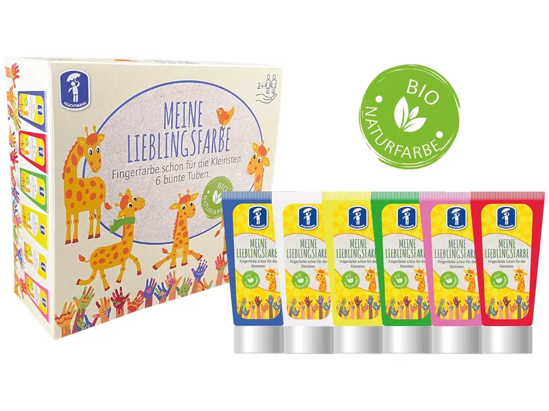 Feuchtmann Spielzeug Feuchtmann Spielzeug Meine Lieblingsfarbe Fingermalfarben 6 Tuben a 75 g, Mehrfarbig, – Produktbild 2 von 2