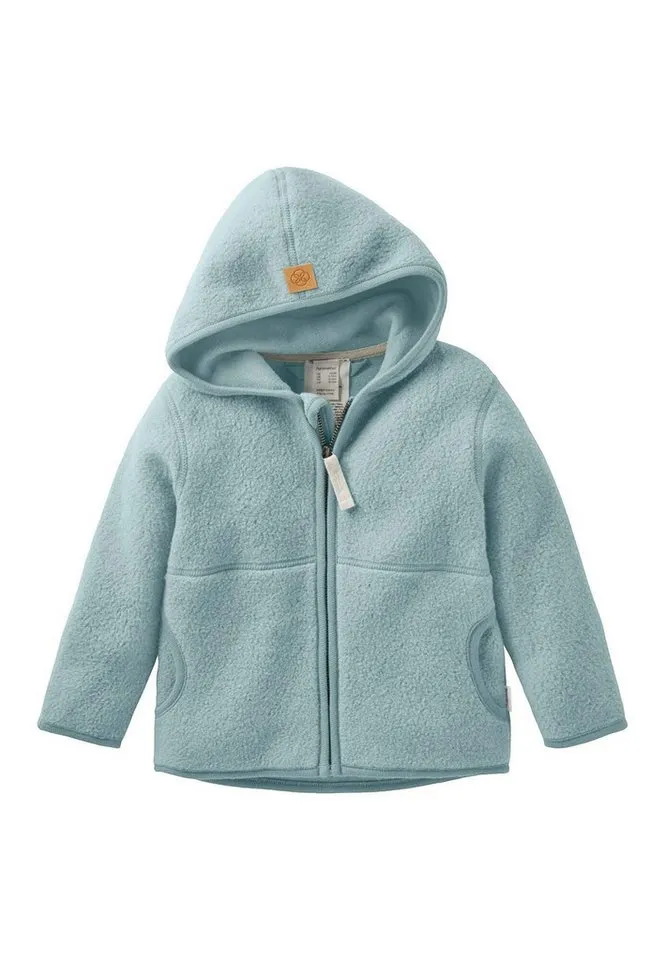 hessnatur hessnatur Fleecejacke aus reiner Bio-Baumwolle (1-St), Blau|lila, – Produktbild 2 von 3
