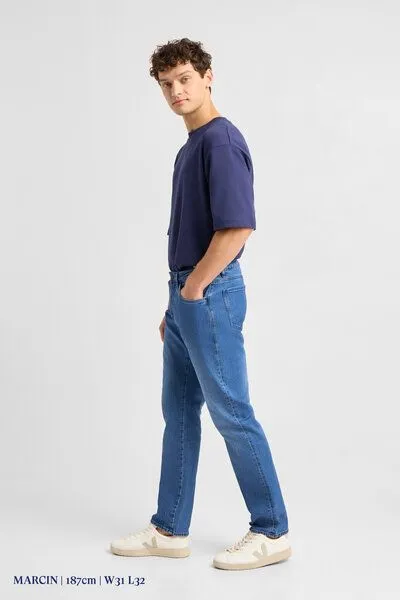 DAWN Herren Jeans DUSK Regular Straight DAWN Bio-Baumwolle, Medium blue, – Produktbild 4 von 8