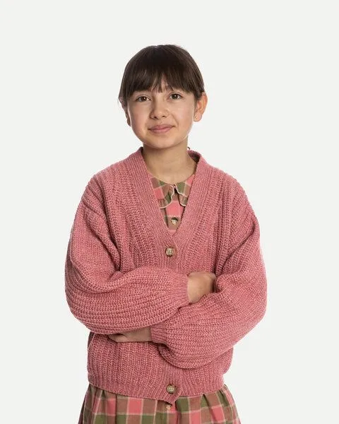MATONA Matona Strickjacke | V-Neck Cardigan | aus Wolle und Baumwolle | GOTS-zertifiziert, Rose, – Produktbild 1 von 2