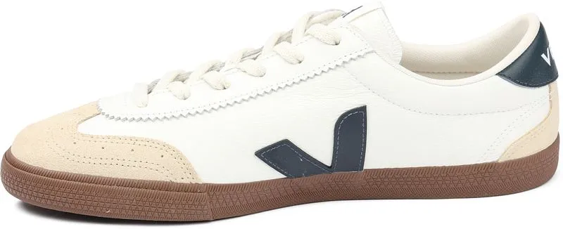 Veja Veja Herren-Sneakers Volley OT Leather White Nautico Bark – Produktbild 7 von 8
