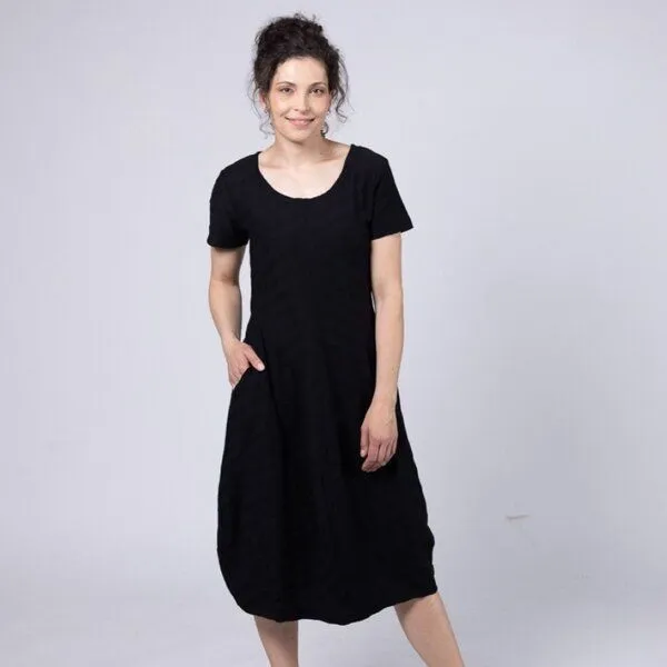 CON_STANT CON_STANT Ballonkleid mit Taschen 100% Baumwolle (kbA), Schwarz, – Produktbild 3 von 3