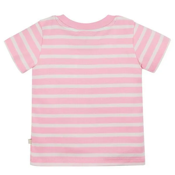 Frugi Frugi T-Shirt Blaumeise rosa-weiss Easy On Tee – Produktbild 3 von 3