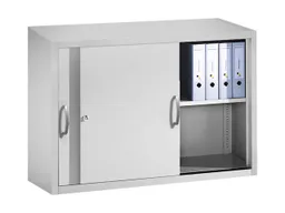 C+P C+P Aufsatzschrank für Schiebetürenschränke aus Stahl 120 cm breit lichtgrau T 40 H 79 – Produktbild 1 von 1